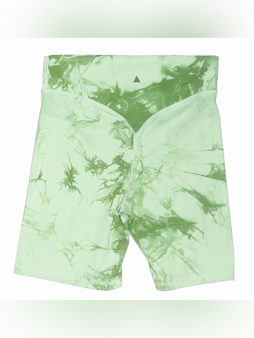 Vitality Women's High-Waist Athletic Shorts Green Tye-dye Medium